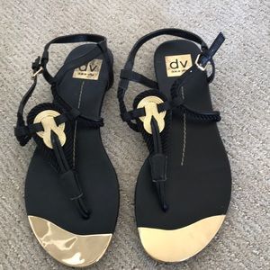 Black and gold Sandals DV